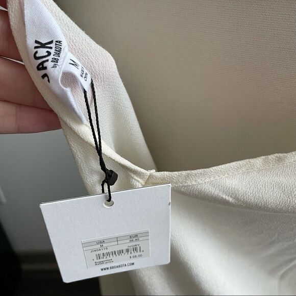 Nwt Jack BB Dakota Ivory Crepe Bell Sleeve - Picture 9 of 11